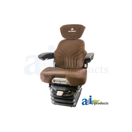 Grammer Seat Assembly, Brown MATRIX CLOTH, Black Vinyl Armrests 28.5"" x25.75"" x26.75 -  A & I PRODUCTS, A-MSG95741BNC